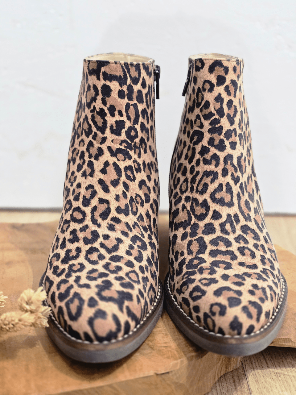 Bottines en nubuck léopard – Les Pympren’elles