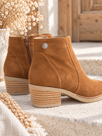 Bottines femme nubuck cognac – Les Pympren'elles
