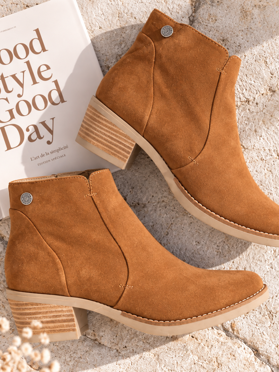 Bottines femme nubuck cognac – Les Pympren'elles