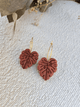 Boucles d’oreilles créoles feuille – Petit Trésor