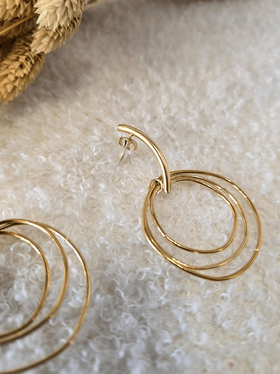 Boucles d'oreilles 3 cercles