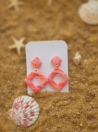 Boucles d'oreilles pendantes carré – Petit Trésor