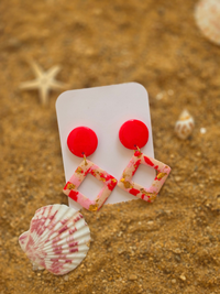 Boucles d'oreilles pendantes carré – Petit Trésor