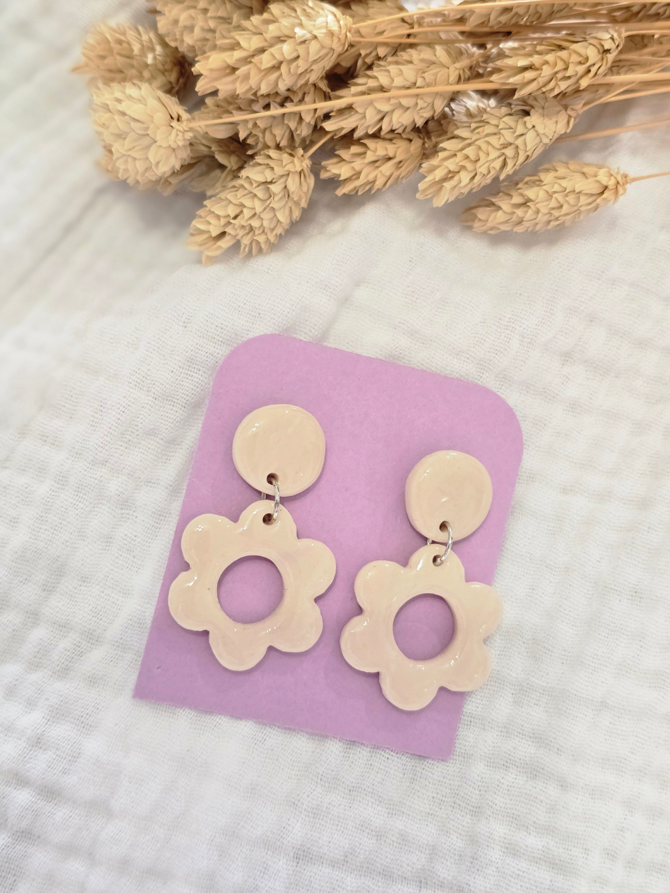 Boucles d’oreilles fleurs pendantes – Petit Trésor