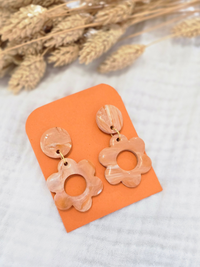 Boucles d’oreilles fleurs pendantes – Petit Trésor