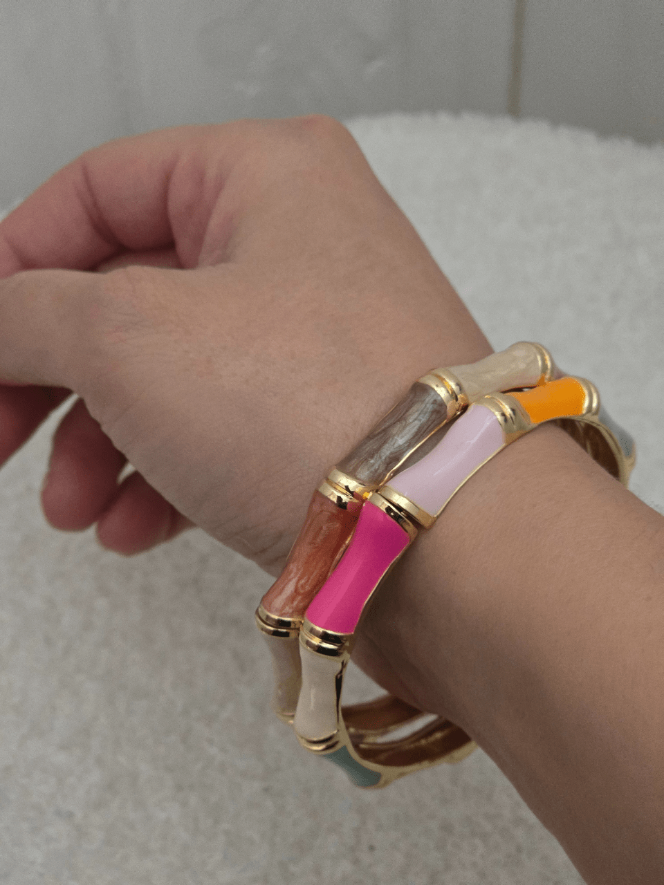 Bracelet coloré en acier inoxydable – Fermoir magnétique