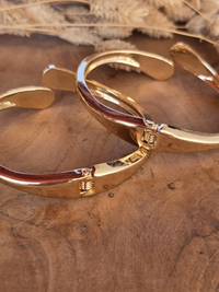 Bracelet jonc goutte doré en acier inoxydable