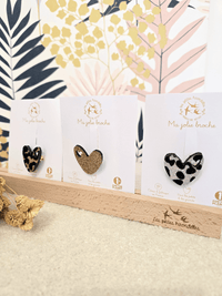 Broches cœur glitter
