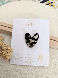 Broches cœur glitter
