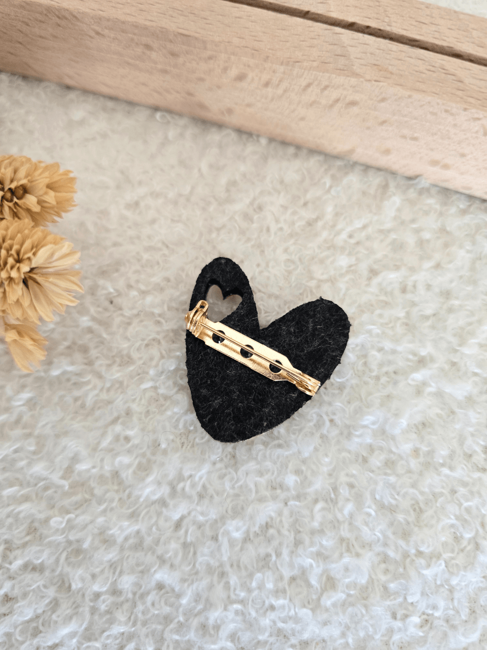 Broches cœur glitter