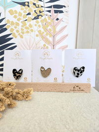 Broches cœur glitter
