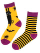 Chaussettes Halloween femme – Chat noir ou sorcière – Taille unique 36-40