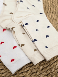Chaussettes femme petits cœurs