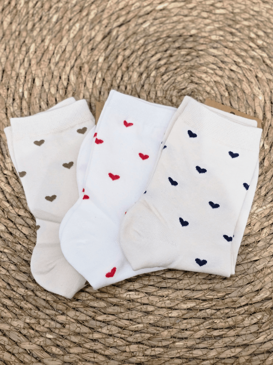 Chaussettes femme petits cœurs