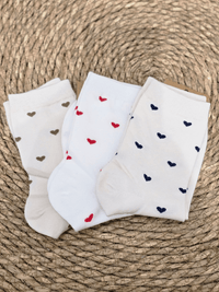 Chaussettes femme petits cœurs