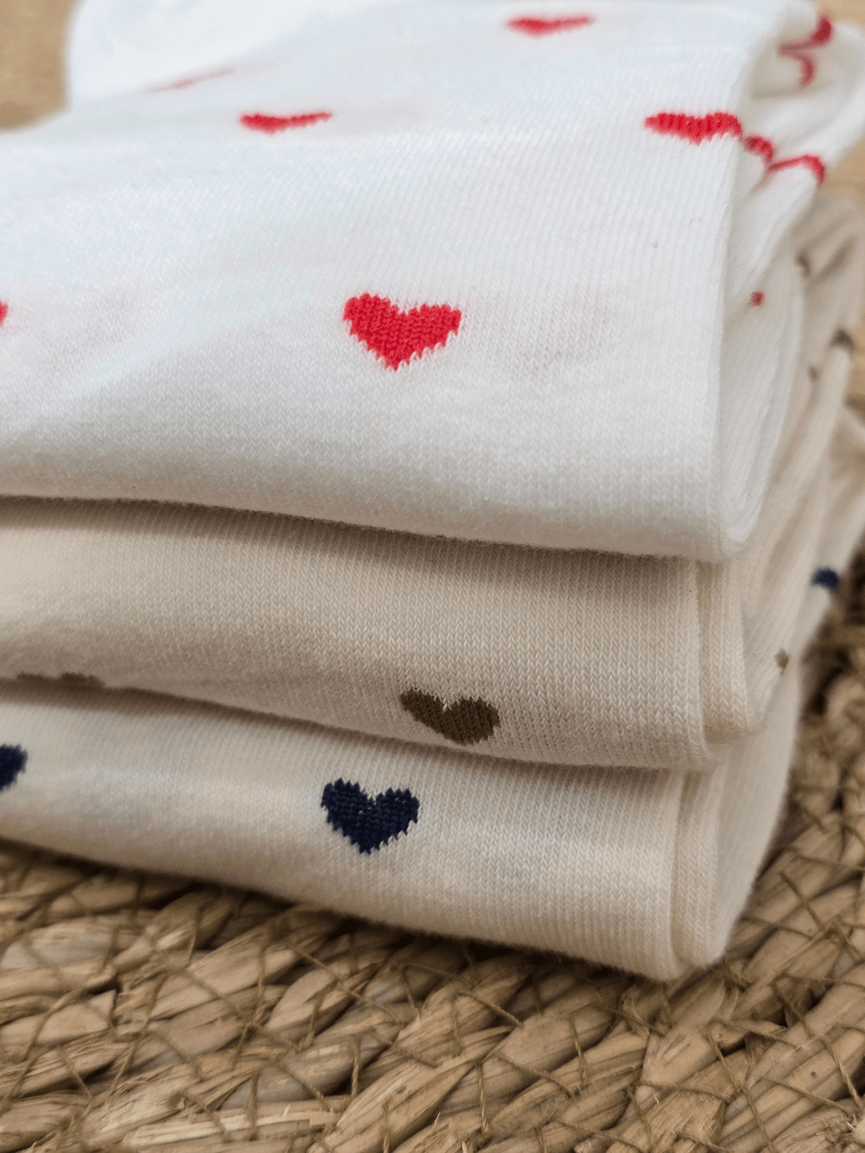 Chaussettes femme petits cœurs