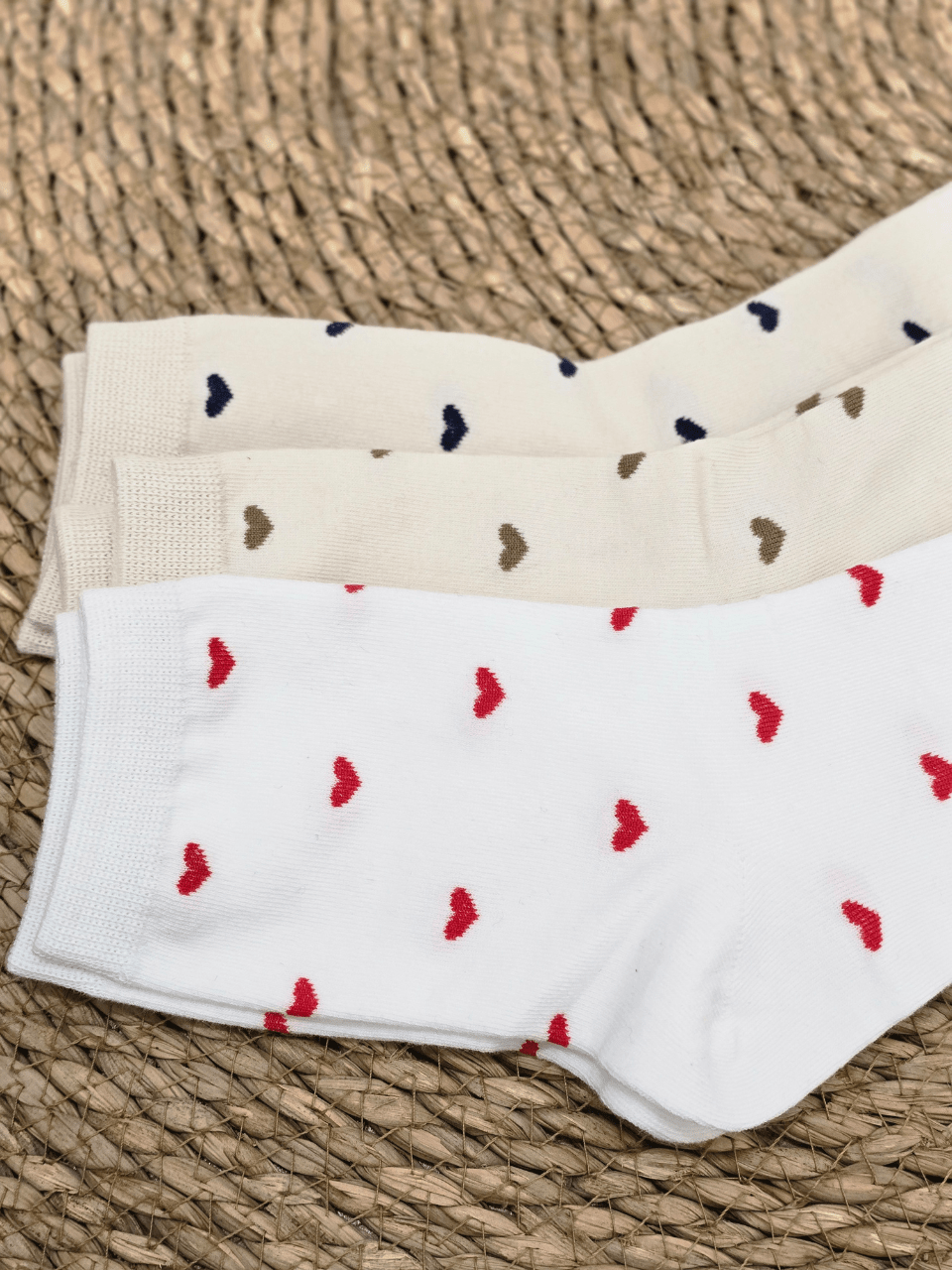 Chaussettes femme petits cœurs