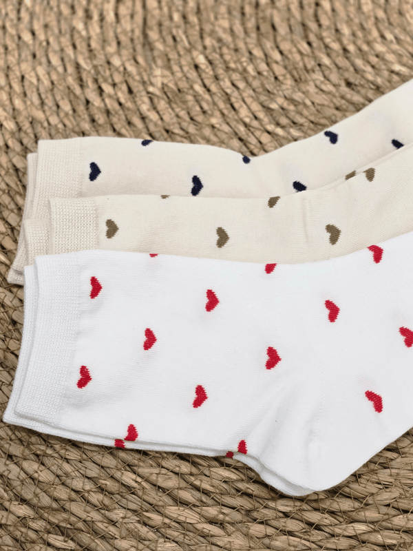 Chaussettes femme petits cœurs