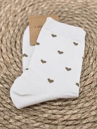 Chaussettes femme petits cœurs