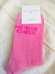 Chaussettes paillettes « Maîtresse iconique » – cadeau original maîtresse