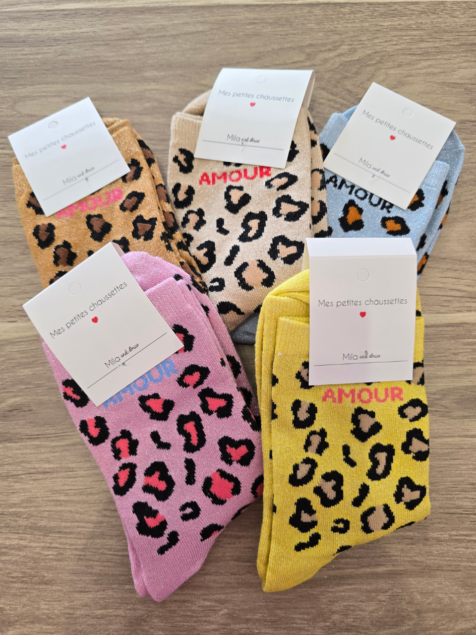 Chaussette léopard amour femme 