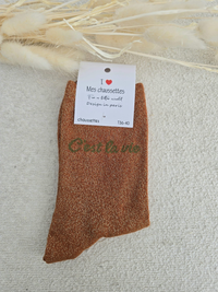 Chaussettes pailletées femme « C’est la vie »