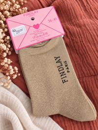 Chaussette à paillettes Amour et cœur findlay