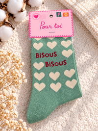 Chaussette à paillette vert 