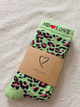 Chaussettes hautes léopard colorées Love by MD