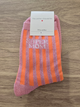 Chaussettes rayées pailletées « Super MOM »