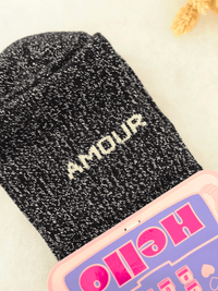 Chaussettes pailletées "AMOUR"