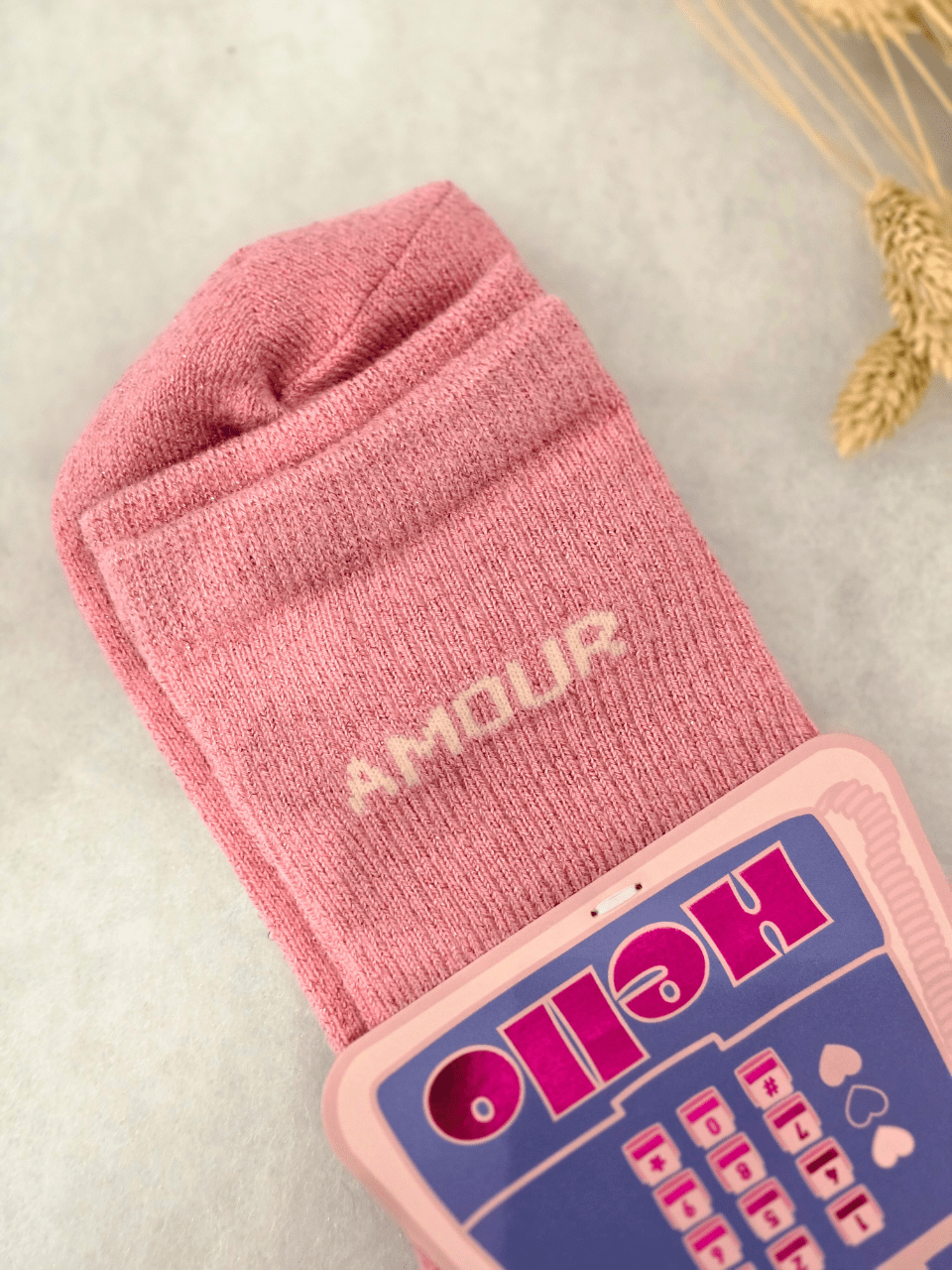 Chaussettes pailletées "AMOUR"