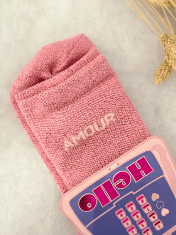 Chaussettes pailletées "AMOUR"