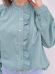 Chemise femme volantée en coton léger