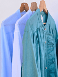 Chemise femme volantée en coton léger