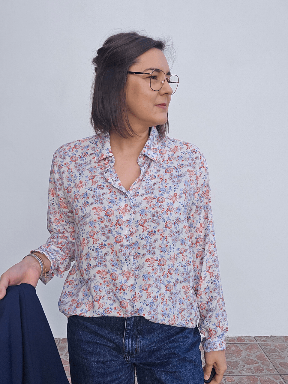 Chemise fleurie en viscose Love by MD