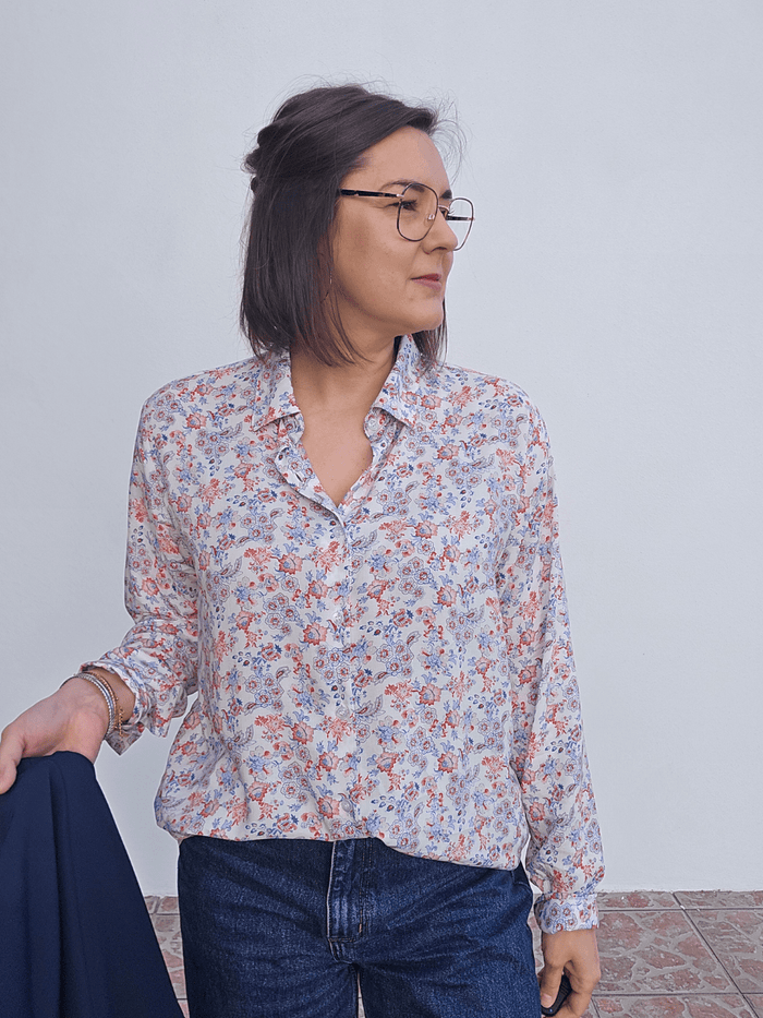 Chemise fleurie en viscose Love by MD