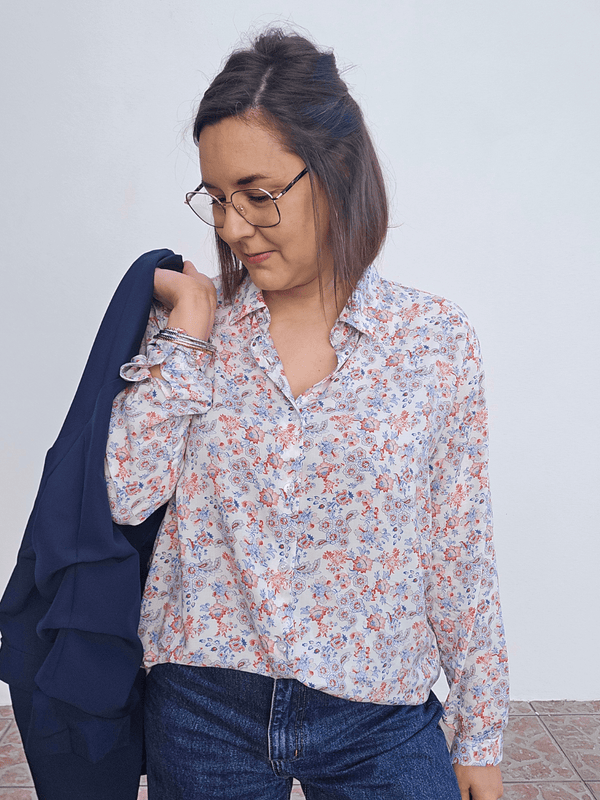 Chemise fleurie en viscose Love by MD