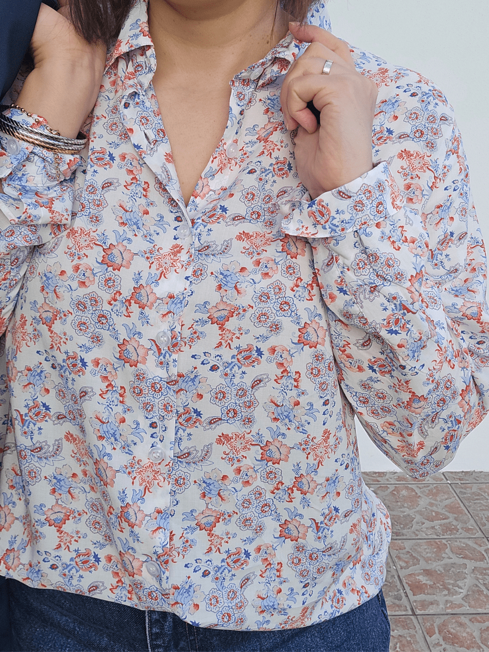 Chemise fleurie en viscose Love by MD