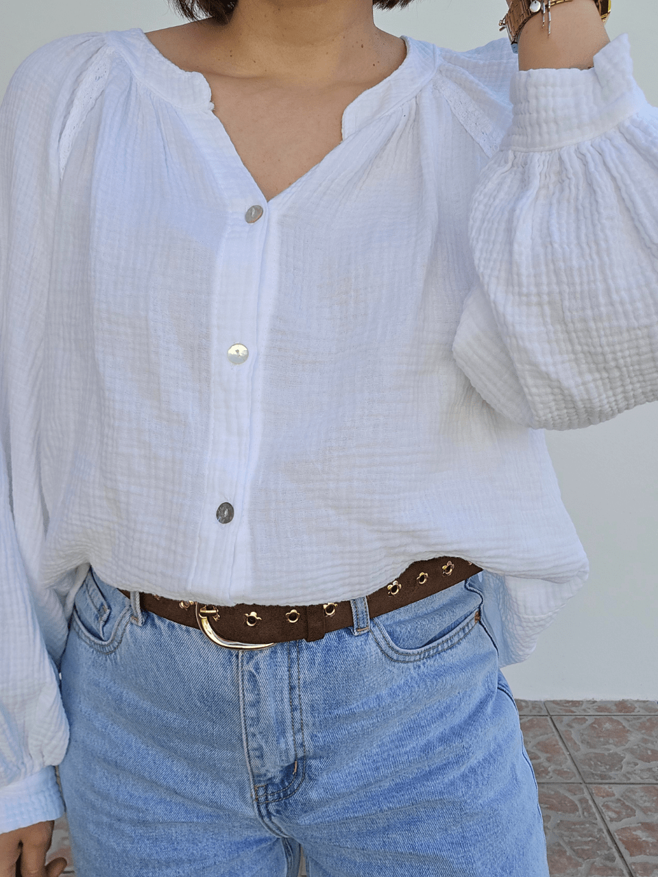 Chemise en gaze de Coton