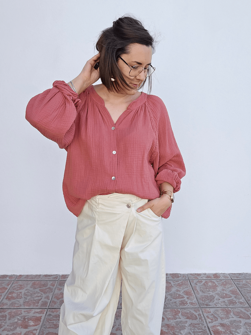 Chemise en gaze de Coton