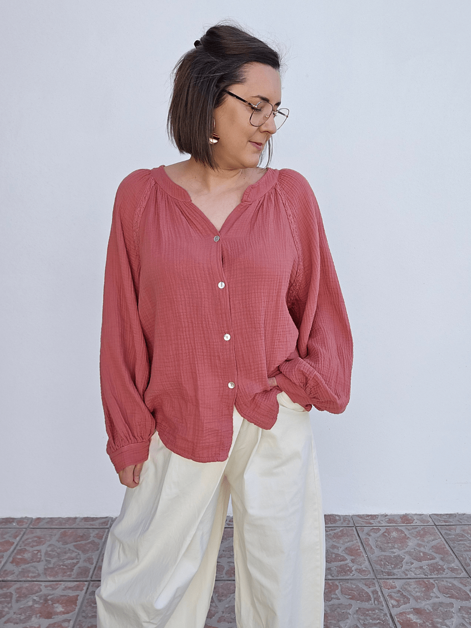 Chemise en gaze de Coton