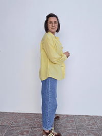 Chemise femme volantée en coton léger