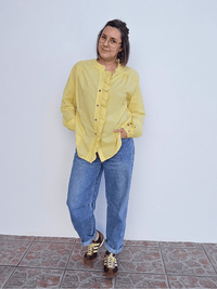 Chemise femme volantée en coton léger