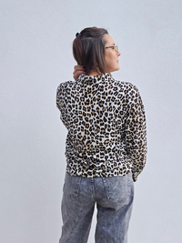 Chemise léopard fluide femme