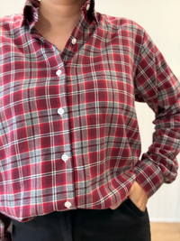 Chemise à carreaux rouge Love by MD