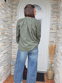 Look blouse kaki et barrel automne

