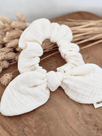 Chouchou nœud en gaze de coton femme Mellinette