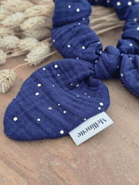 Chouchou nœud en gaze de coton femme Mellinette