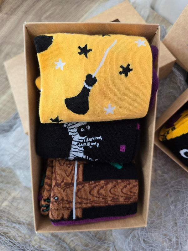 Coffret 3 paires de chaussettes Halloween femme – Taille unique 36-40